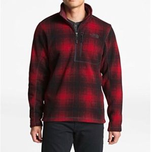 Men’s North Face red and black pullover 1/4 zip Fleece! XXL!
